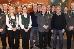 Die Gewählten und Geehrten auf der Jahreshauptversammlung 2018